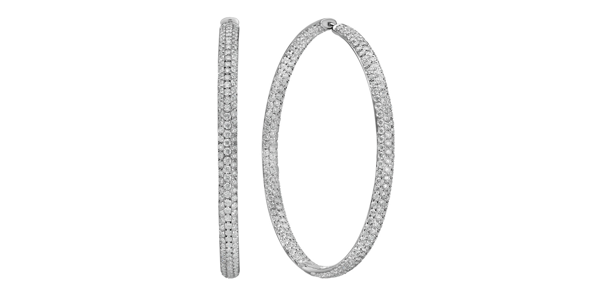 Náušnice s diamantmi Glittery Circles