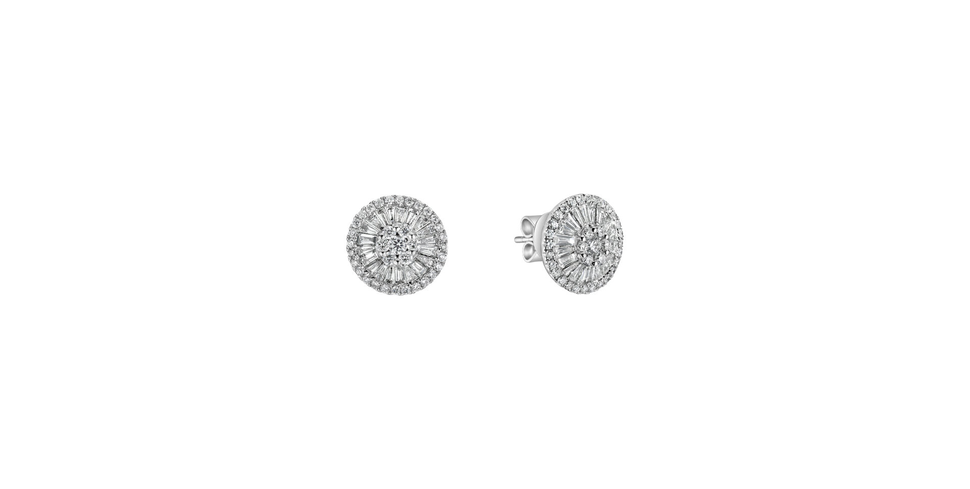 Náušnice s diamantmi Diamond moon
