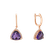 Náušnice s ametystom diamantmi Ambitious Project3