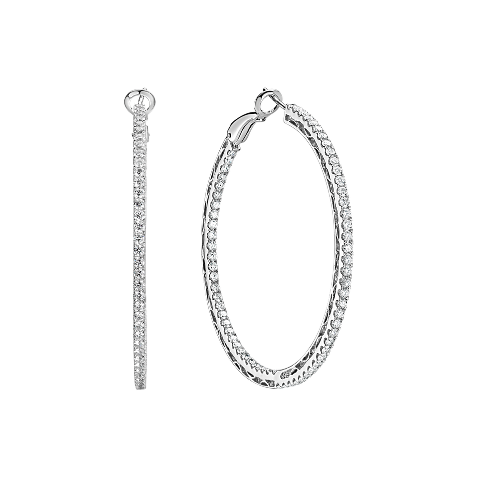 Náušnice s diamantmi Glossy Rain