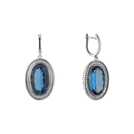 Náušnice s topásom a diamantmi Melissa