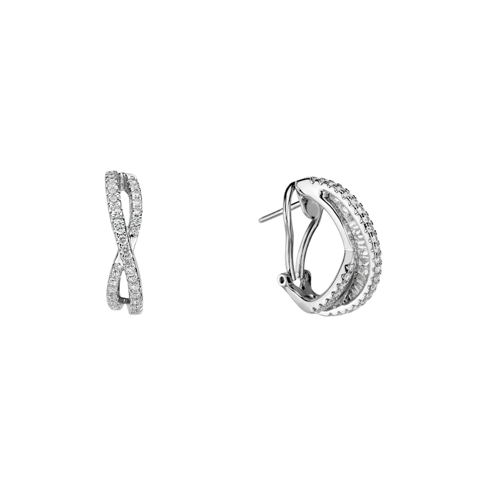Náušnice s diamantmi Eternity Elegance