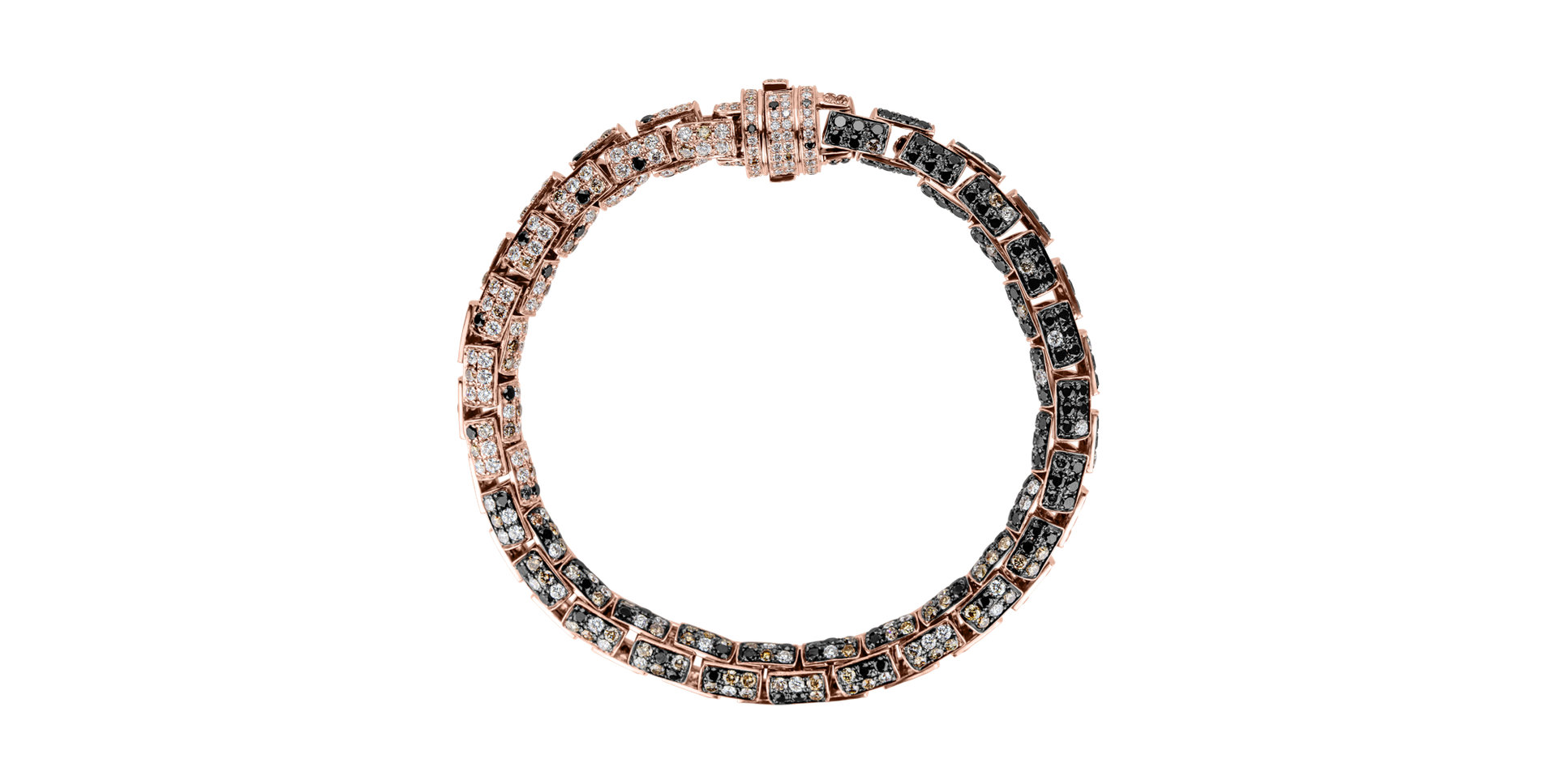 Náramok s čiernymi a bielymi diamantmi Royal Ambassador