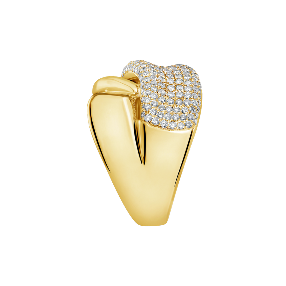 Prsteň s diamantmi Moon Kiss