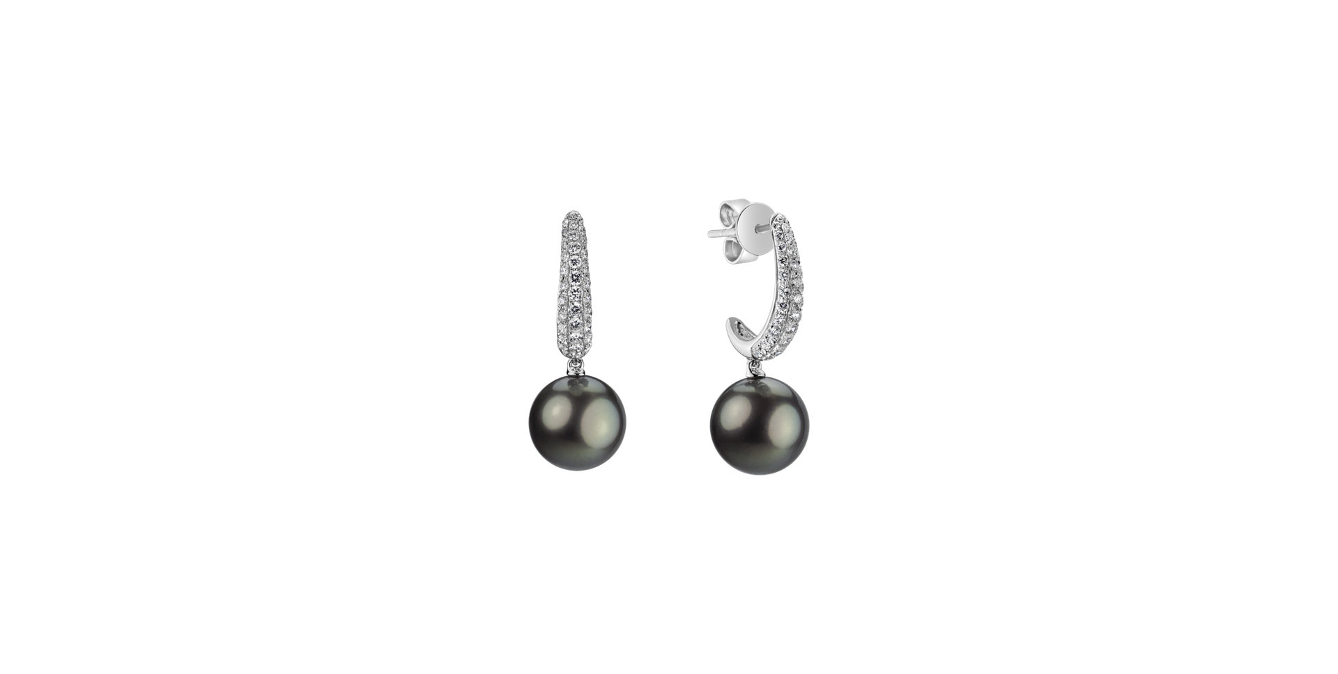 Náušnice s perlou a diamantmi Pearl Poem
