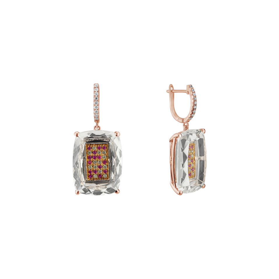 Náušnice s diamantmi, topásmi a zafírmi Laurice