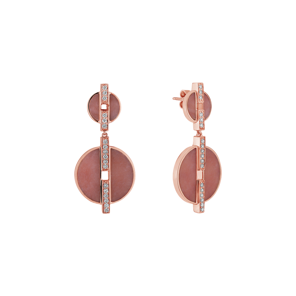 Náušnice s diamantmi a chalcedon Surprendre