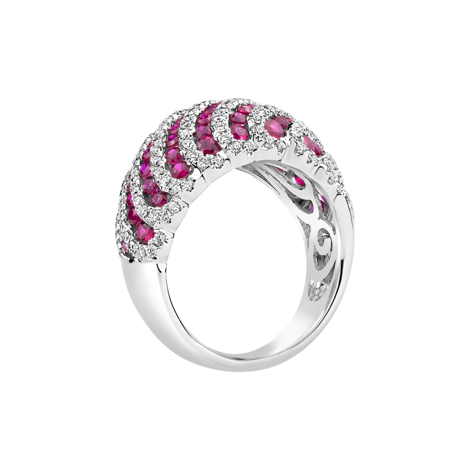 Prsteň s diamantmi a rubínmi Suhana