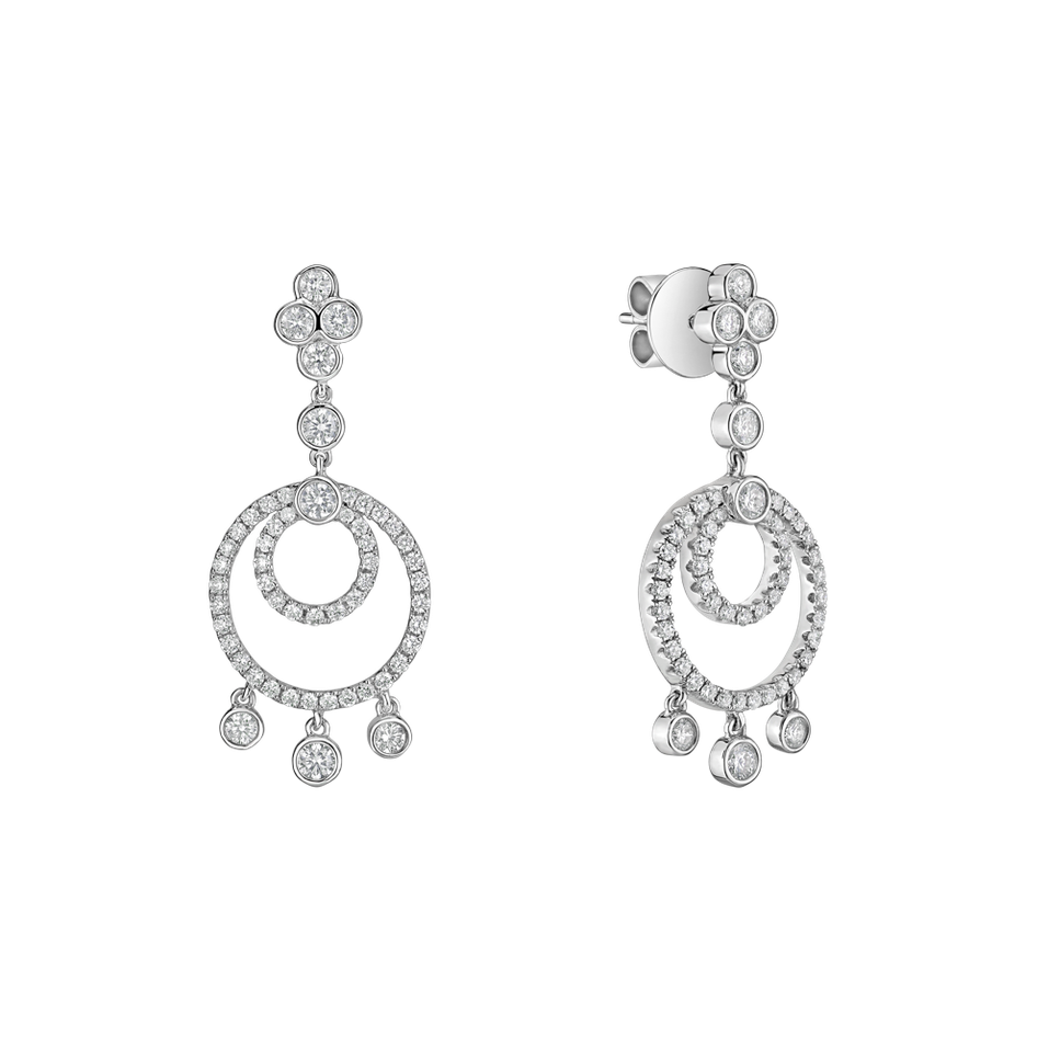 Náušnice s diamantmi Bubbly Puffin