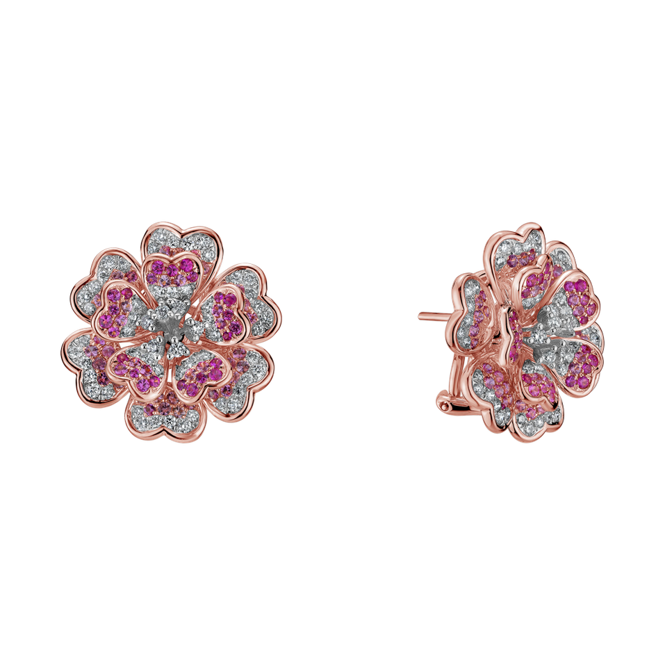 Náušnice s diamantmi a zafírmi Movie Star