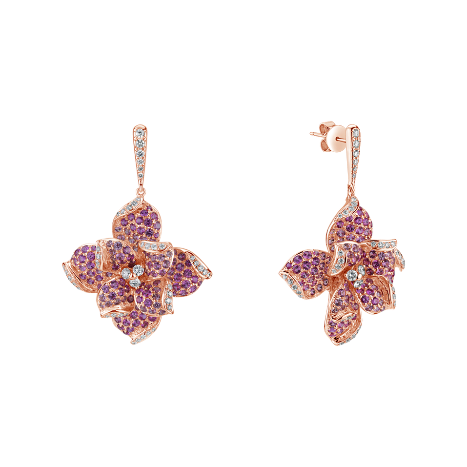 Náušnice s diamantmi a zafírmi Rossini