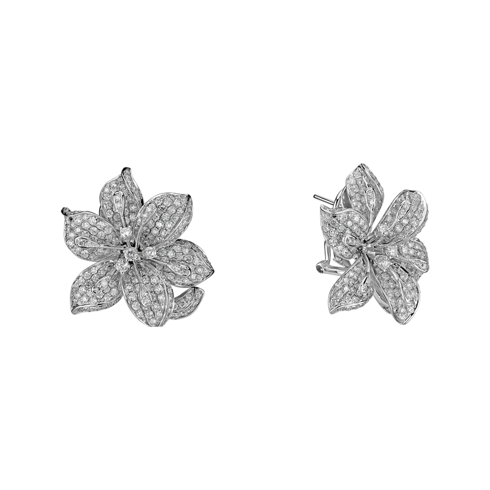 Náušnice s diamantmi Ice Orchid