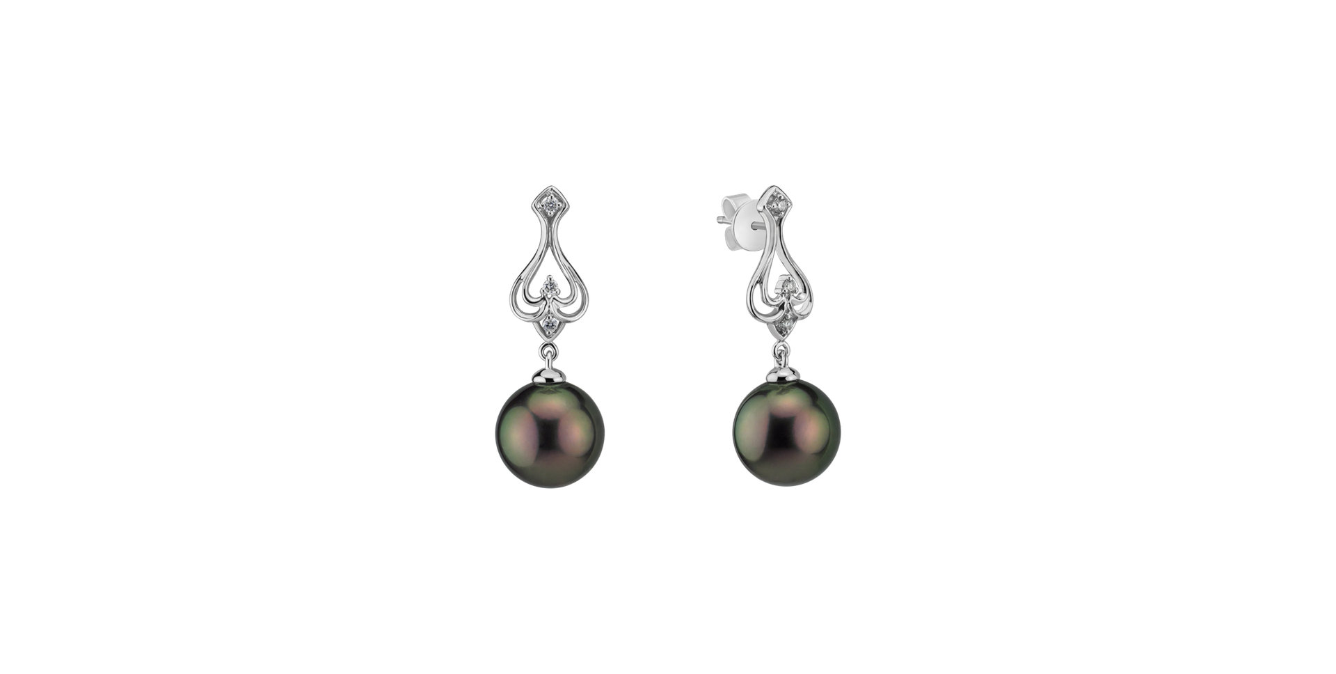 Náušnice s perlou a diamantmi Astral Ocean