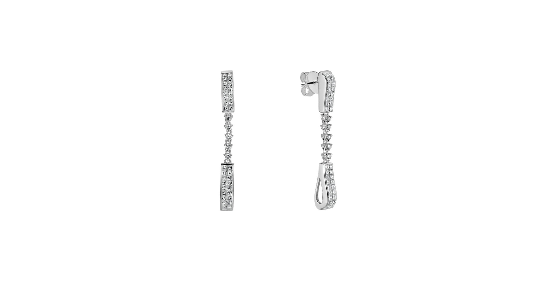 Náušnice s diamantmi Formidable Blanco