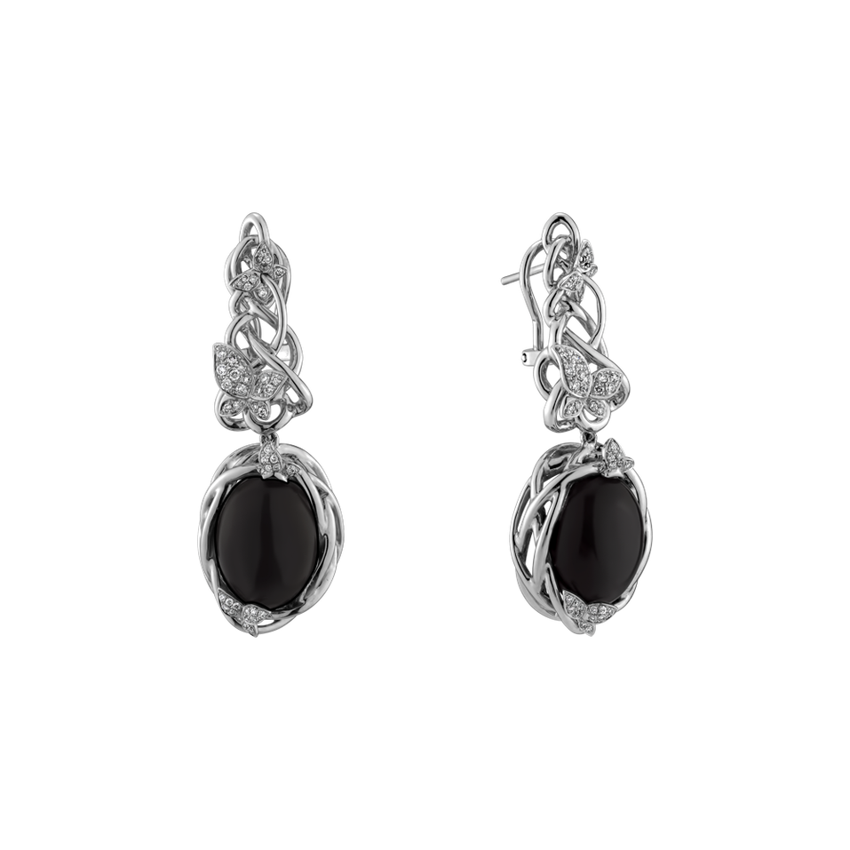 Náušnice s mesačným kameňom a diamantmi Balance Sheet