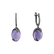 Náušnice s ametystom a hnedými diamantmi Suriya3