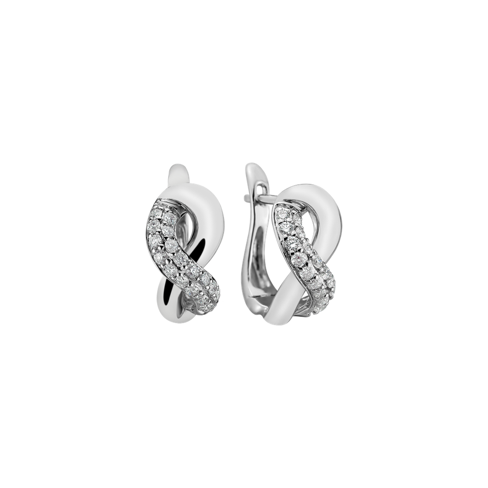 Náušnice s diamantmi Moon Infinity