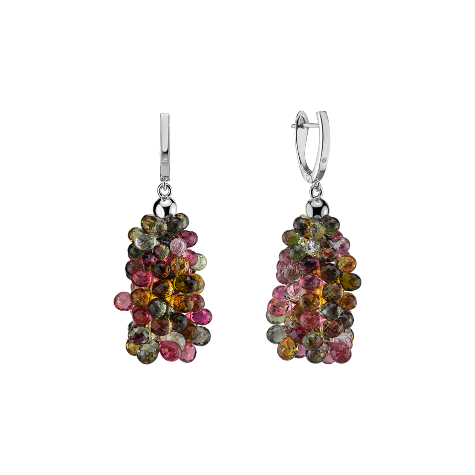 Náušnice s diamantom a turmalínmi Bolkonskaya