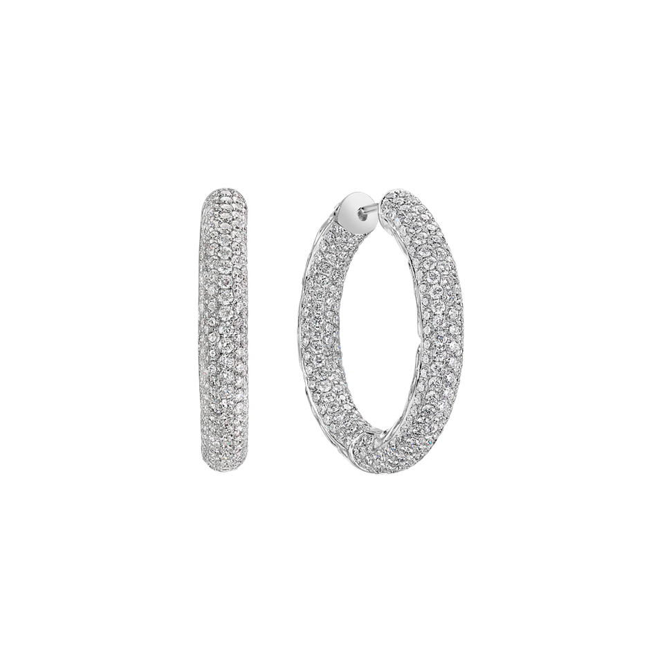 Náušnice s diamantmi Sparkling Circle