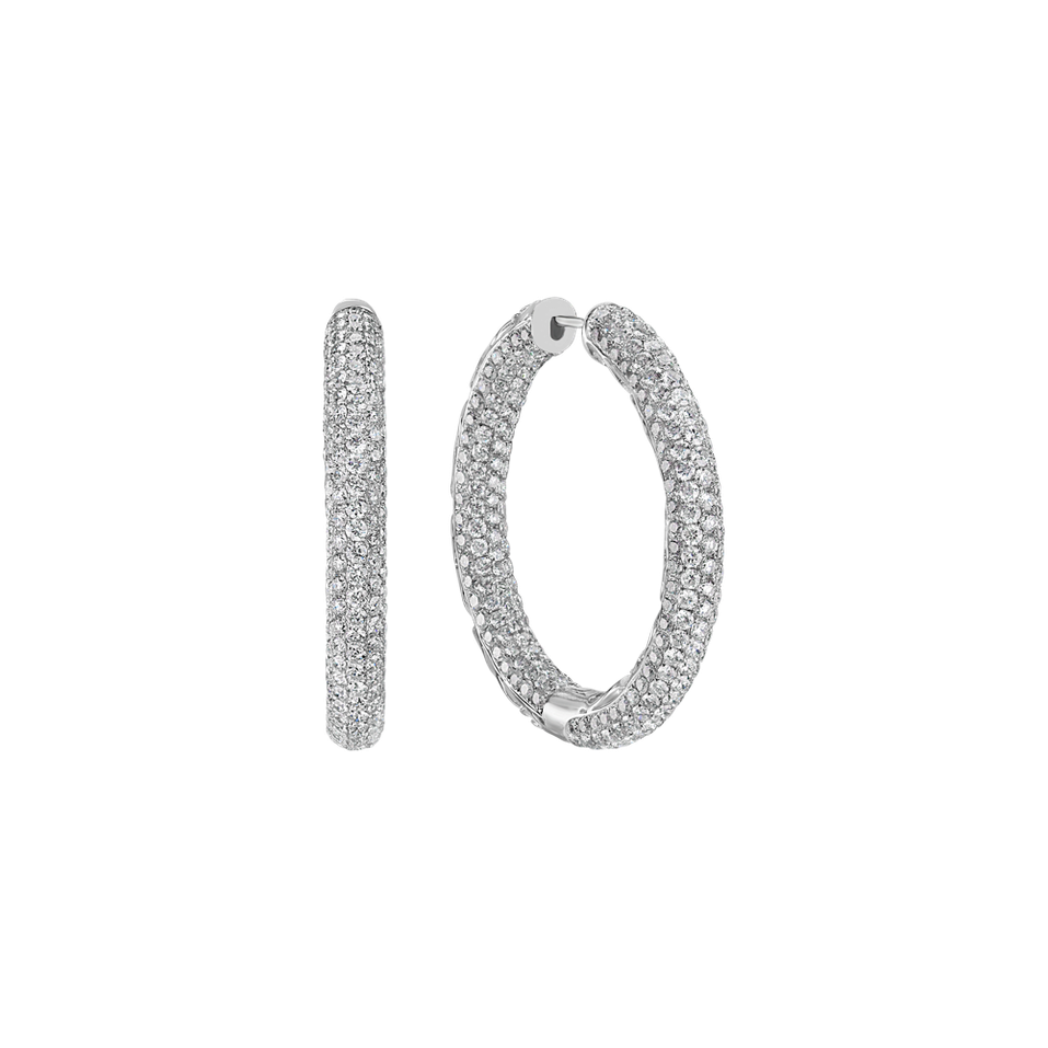 Náušnice s diamantmi Sparkling Circle