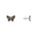 Náušnice s bielymi a hnedými diamantmi Butterfly Message3
