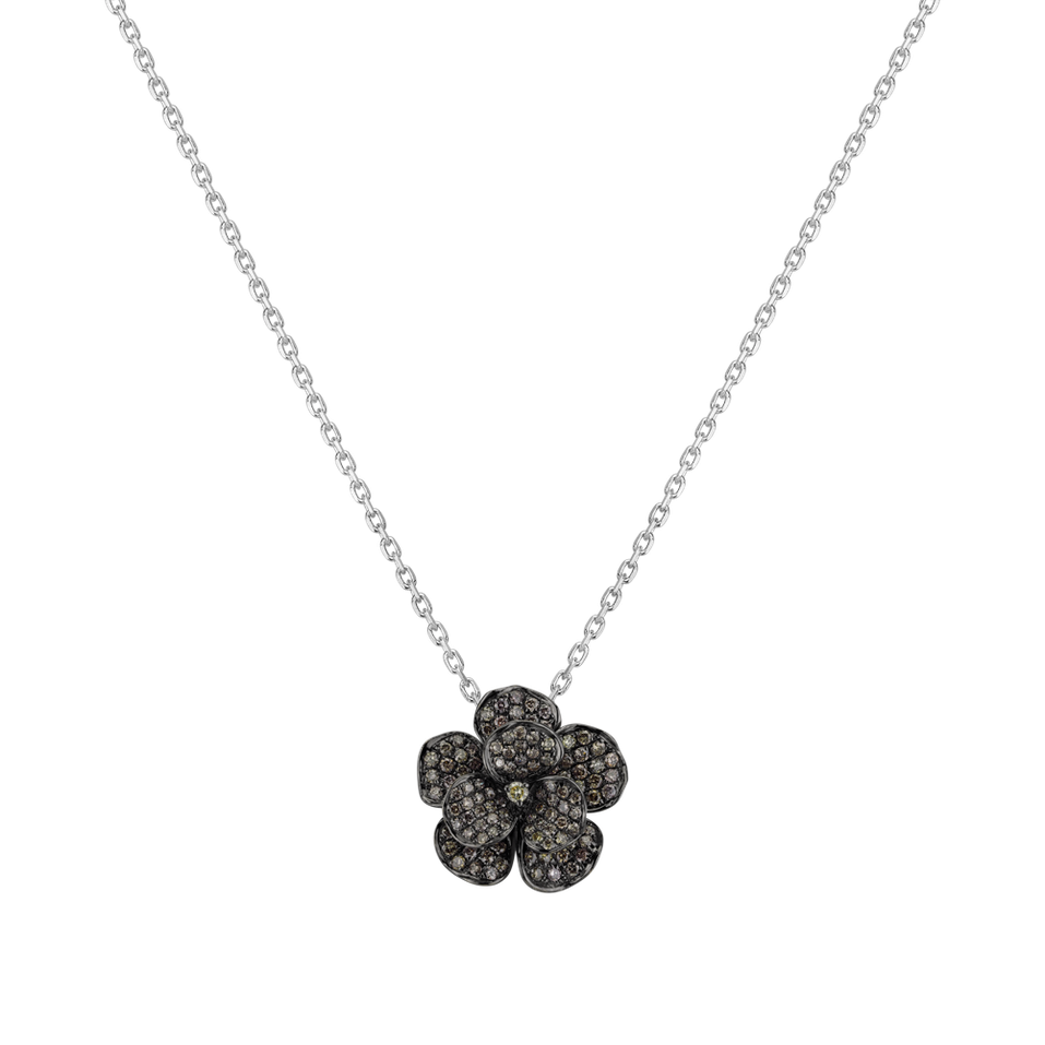 Prsteň s hnedými diamantmi Baroque Rose