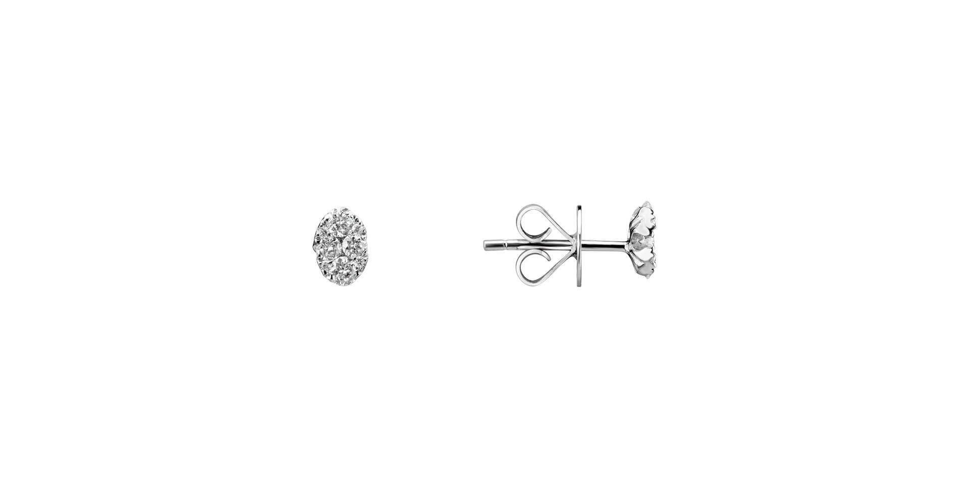Náušnice s diamantmi Luxury Droplet