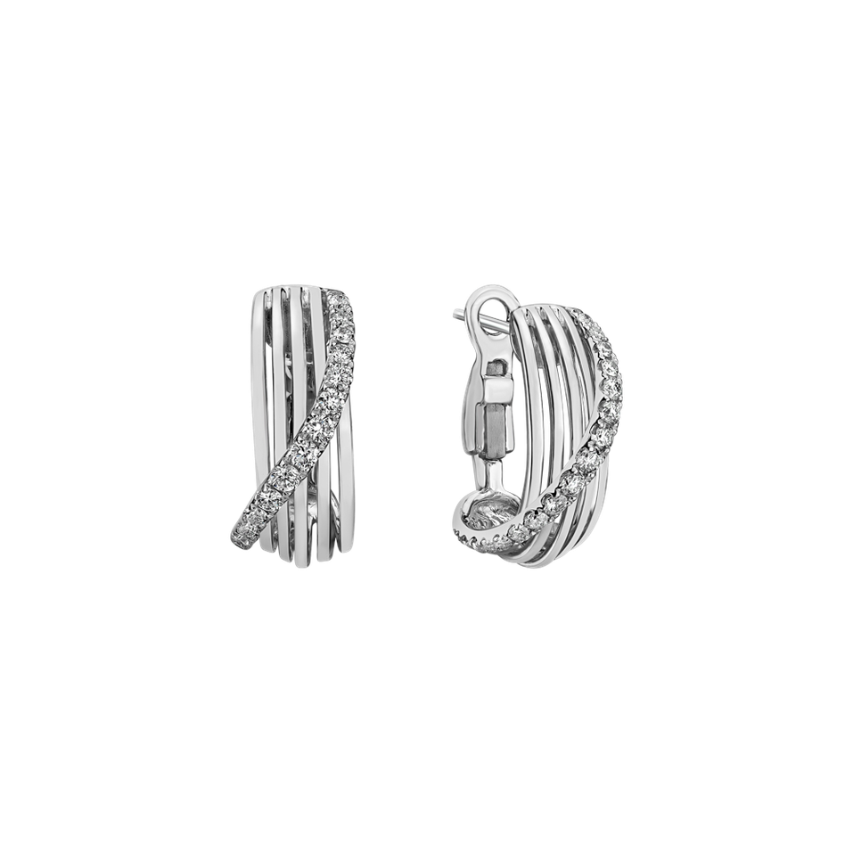 Náušnice s diamantmi Fresh Waves