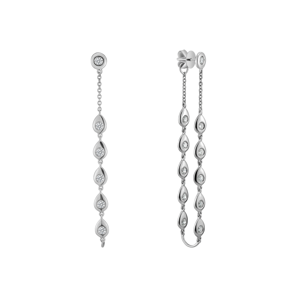 Náušnice s diamantmi Shine Waterfall