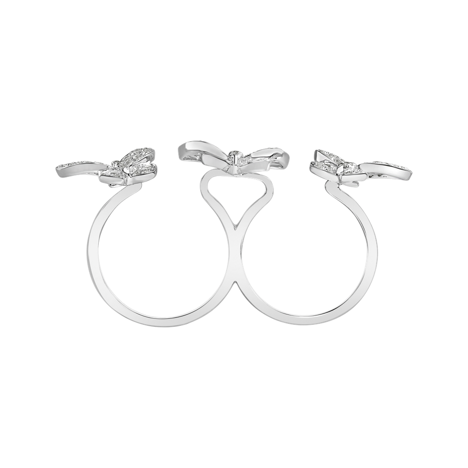 Prsteň s diamantmi Royal Butterflies