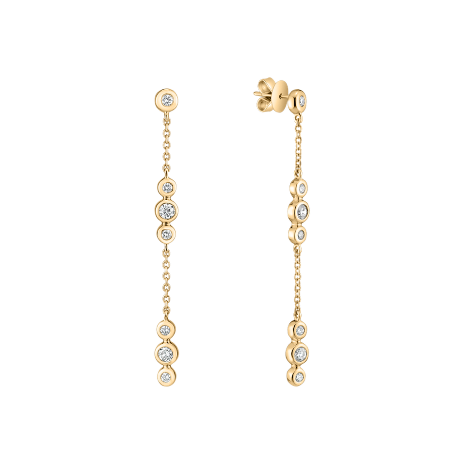 Náušnice s diamantmi Miracle Waterfall