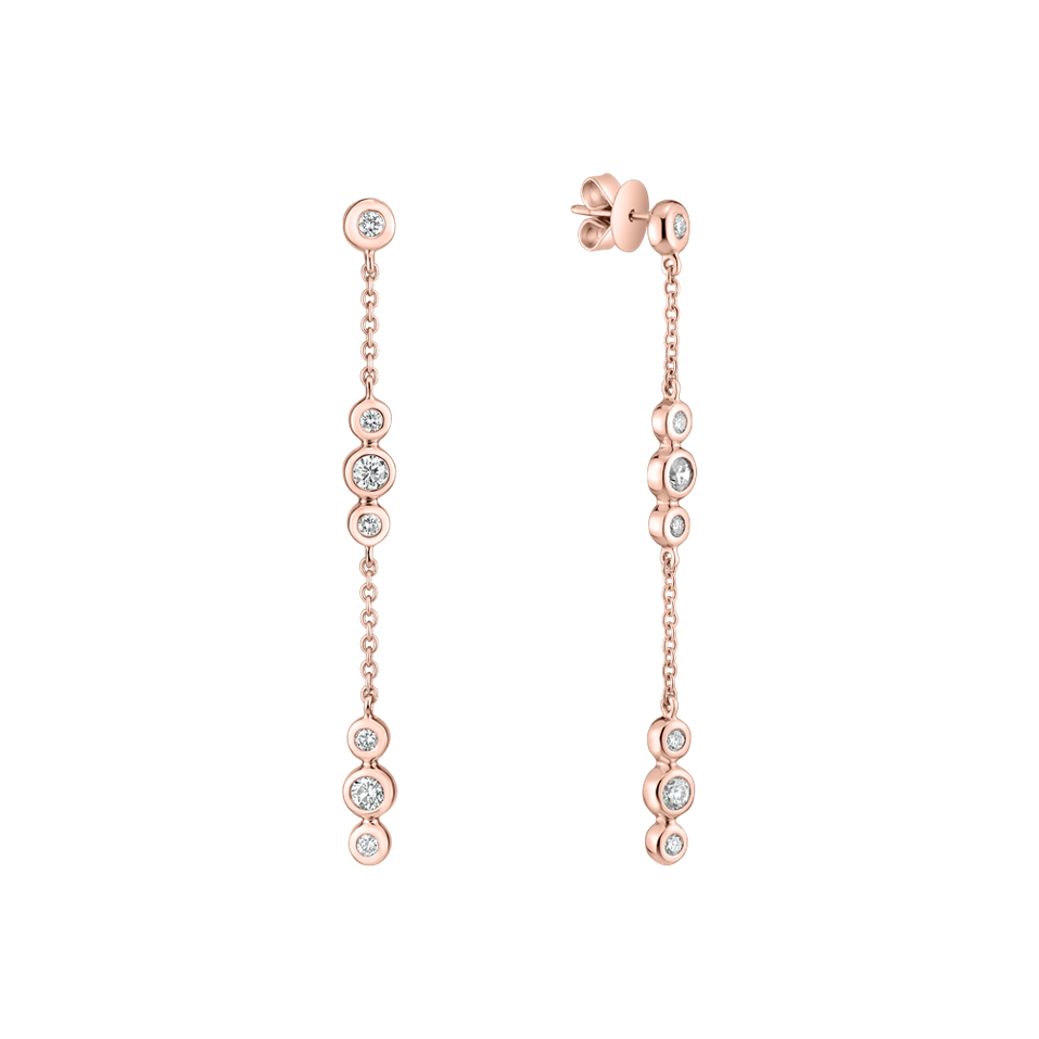 Náušnice s diamantmi Miracle Waterfall