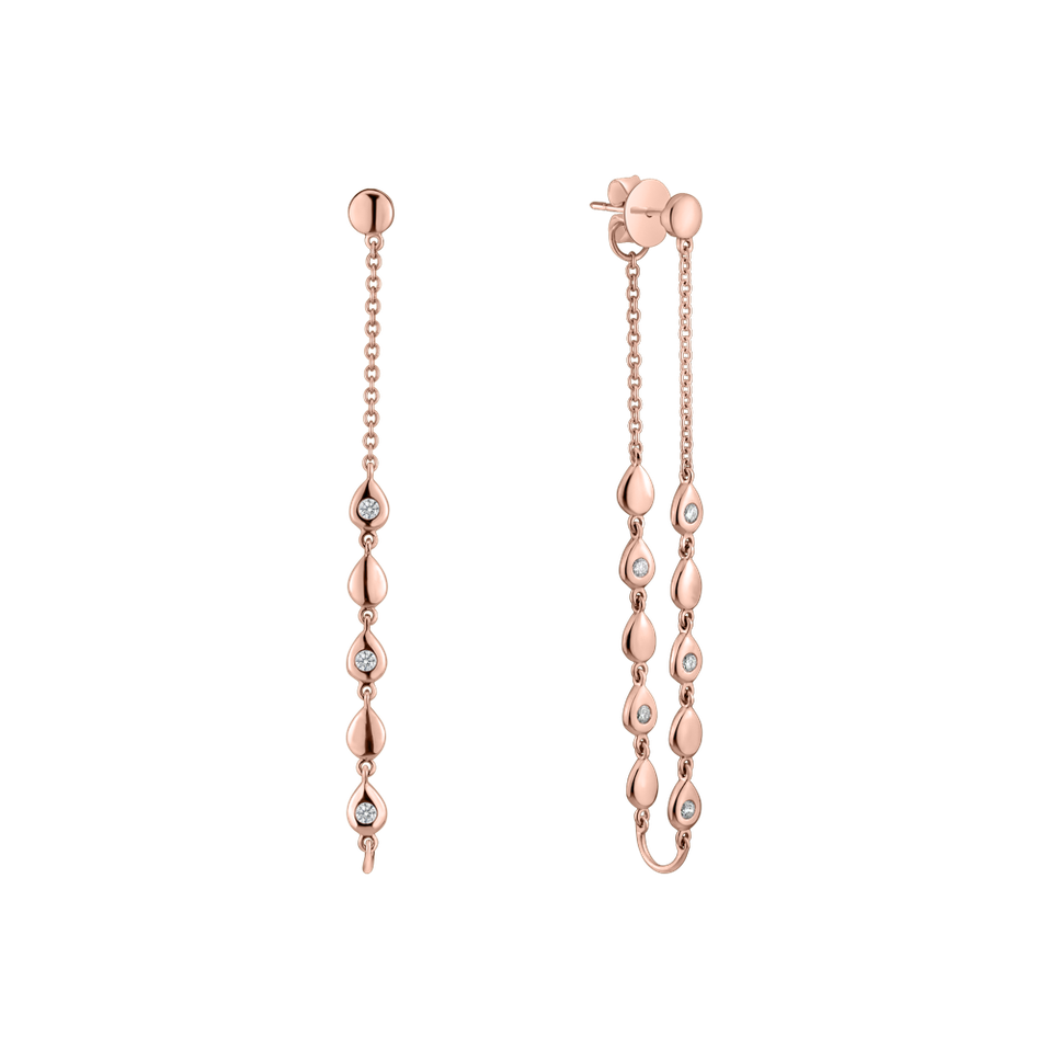 Náušnice s diamantmi Shine Waterfall