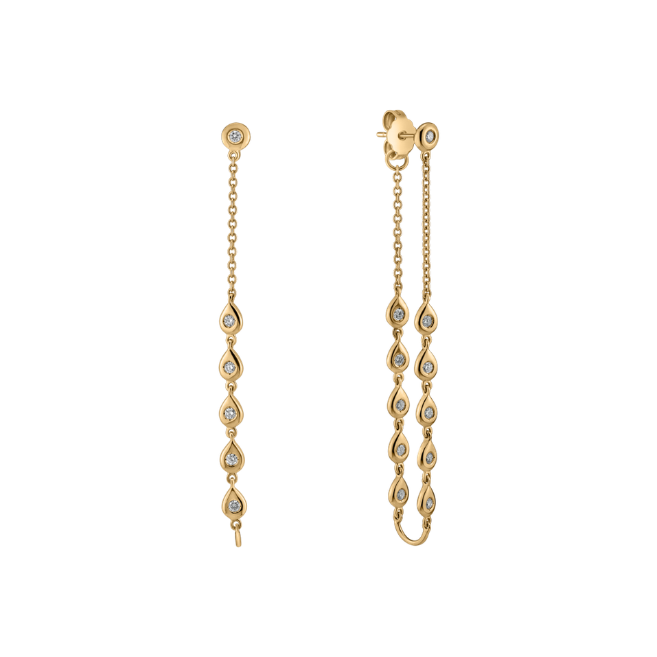 Náušnice s diamantmi Shine Waterfall