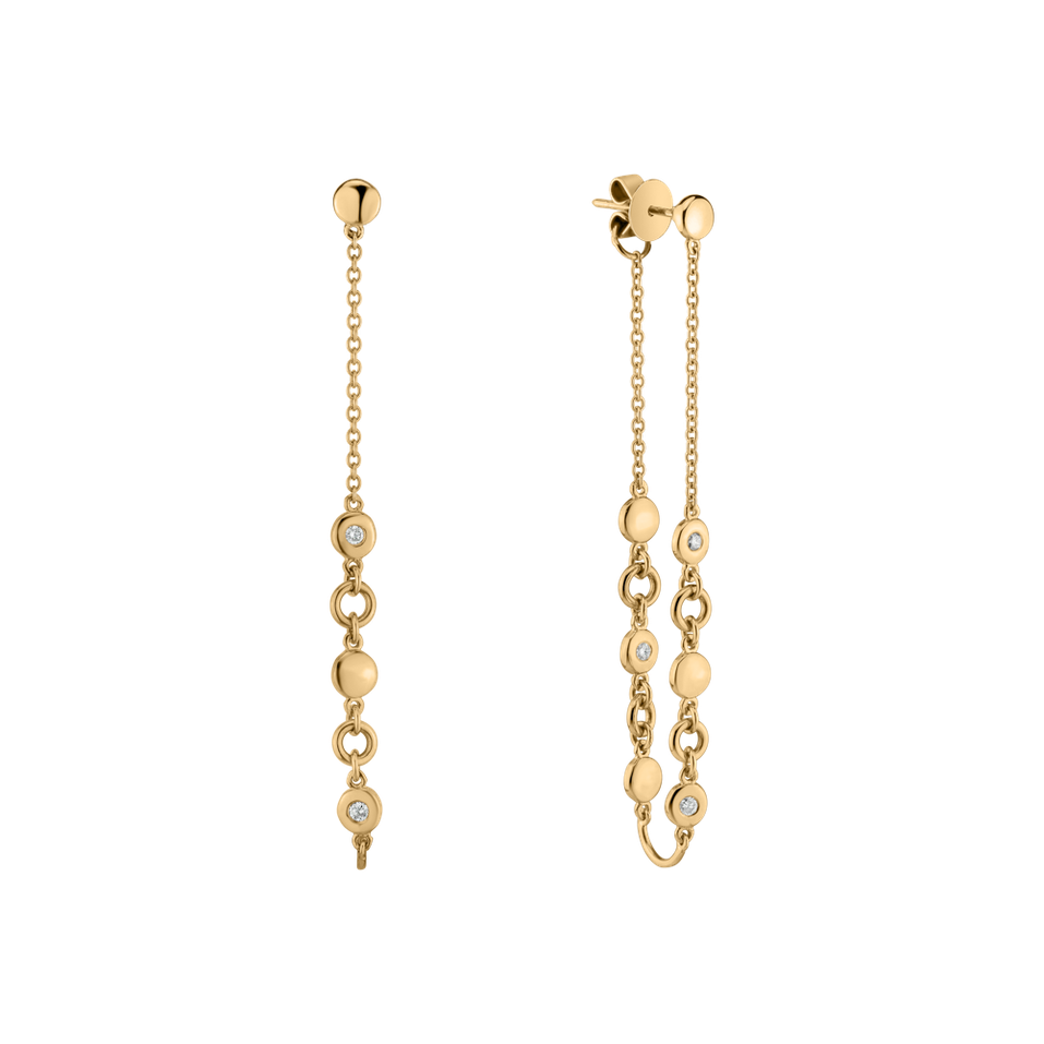 Náušnice s diamantmi Endless Waterfall