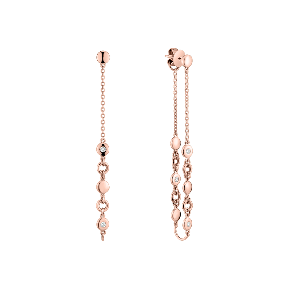 Náušnice s diamantmi Endless Waterfall