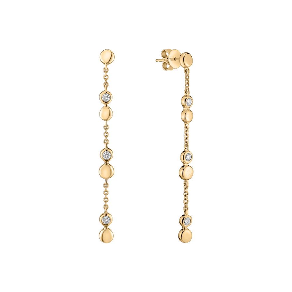 Náušnice s diamantmi Charming Waterfall