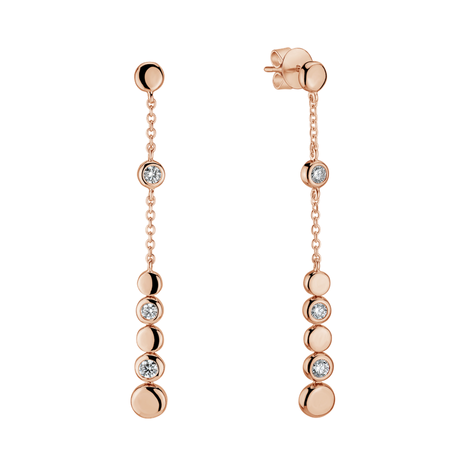 Náušnice s diamantmi Moonshine Waterfall