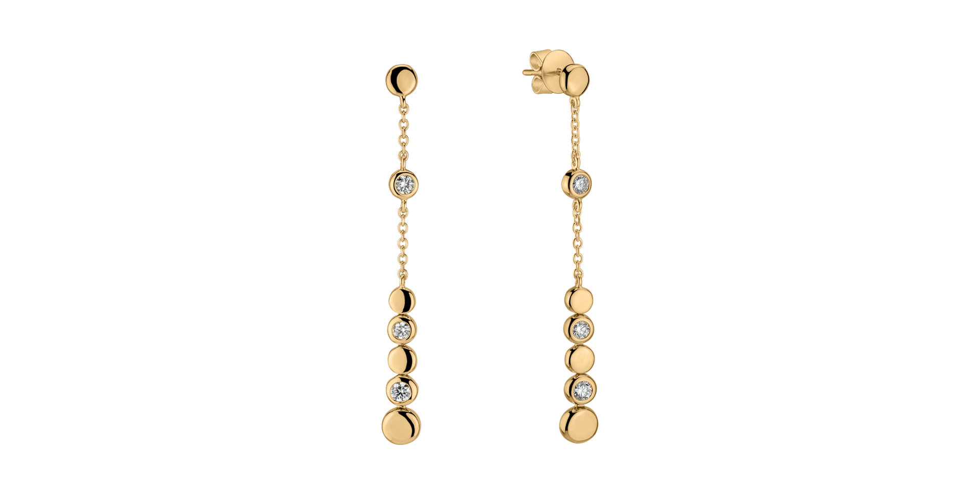 Náušnice s diamantmi Moonshine Waterfall