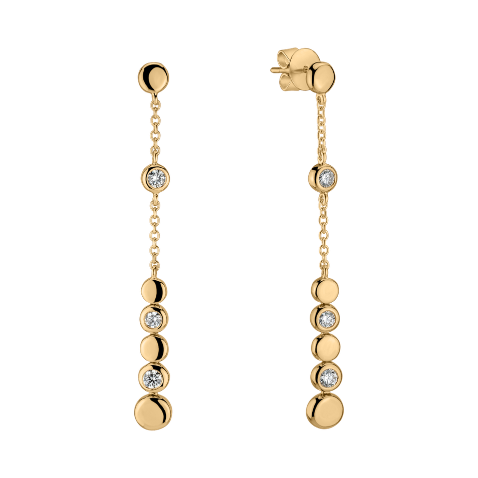 Náušnice s diamantmi Moonshine Waterfall