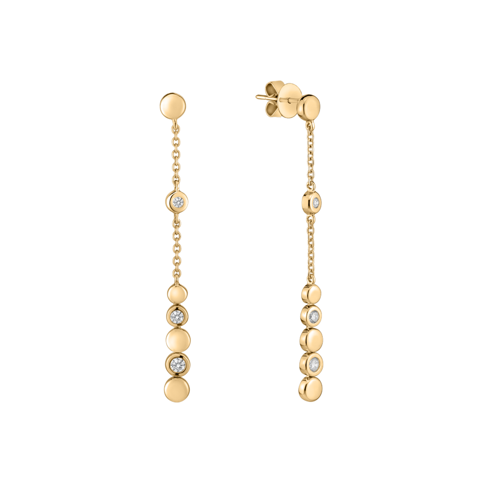 Náušnice s diamantmi Moonshine Waterfall