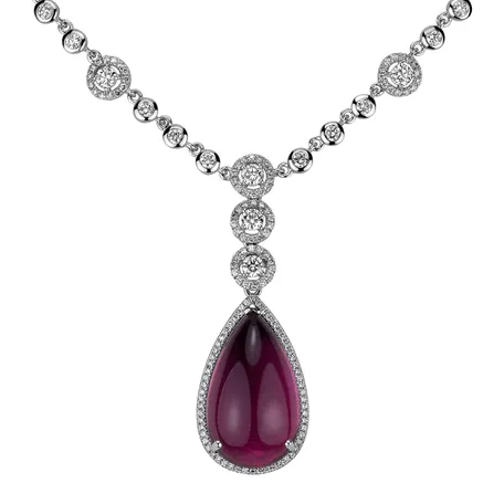 Náhrdelník s turmalínom a diamantmi Royal Tear