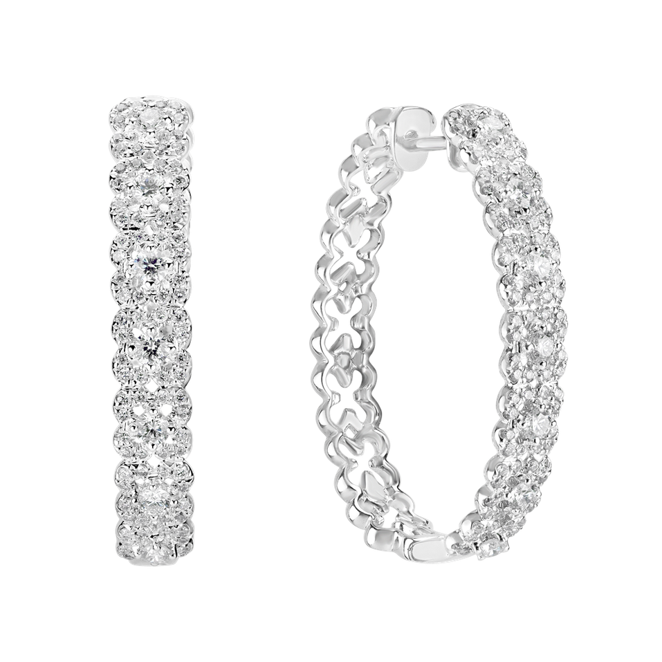 Náušnice s diamantmi Monarch Circle