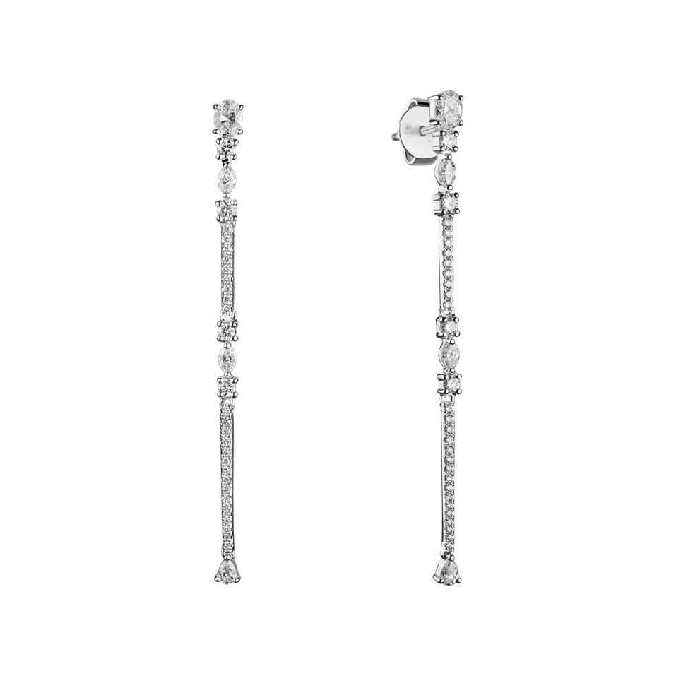 Náušnice s diamantmi Shiny Waterfall