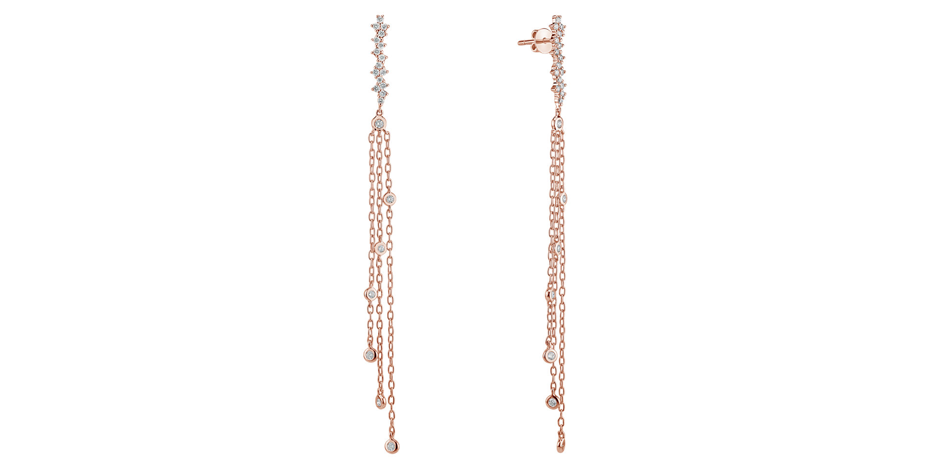 Náušnice s diamantmi Sultan Waterfall