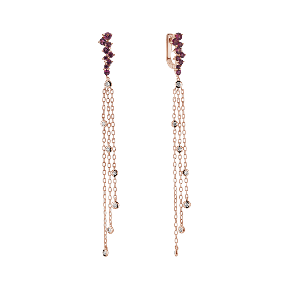 Náušnice s diamantmi a turmalínom Sultan Fairytale