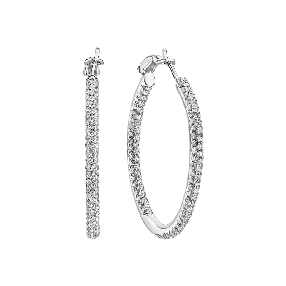 Náušnice s diamantmi Moonlight Rain