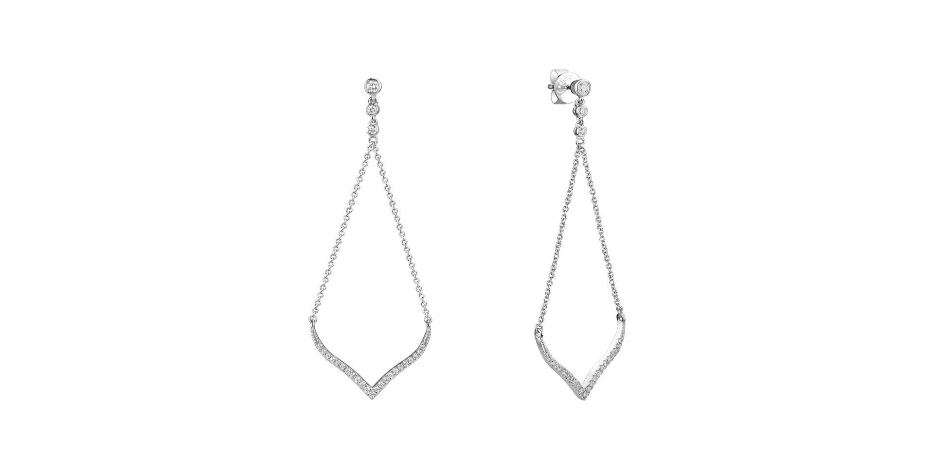 Náušnice s diamantmi Virgin Waterfall