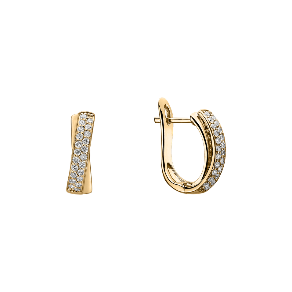 Náušnice s diamantmi Sparkling Mosaic