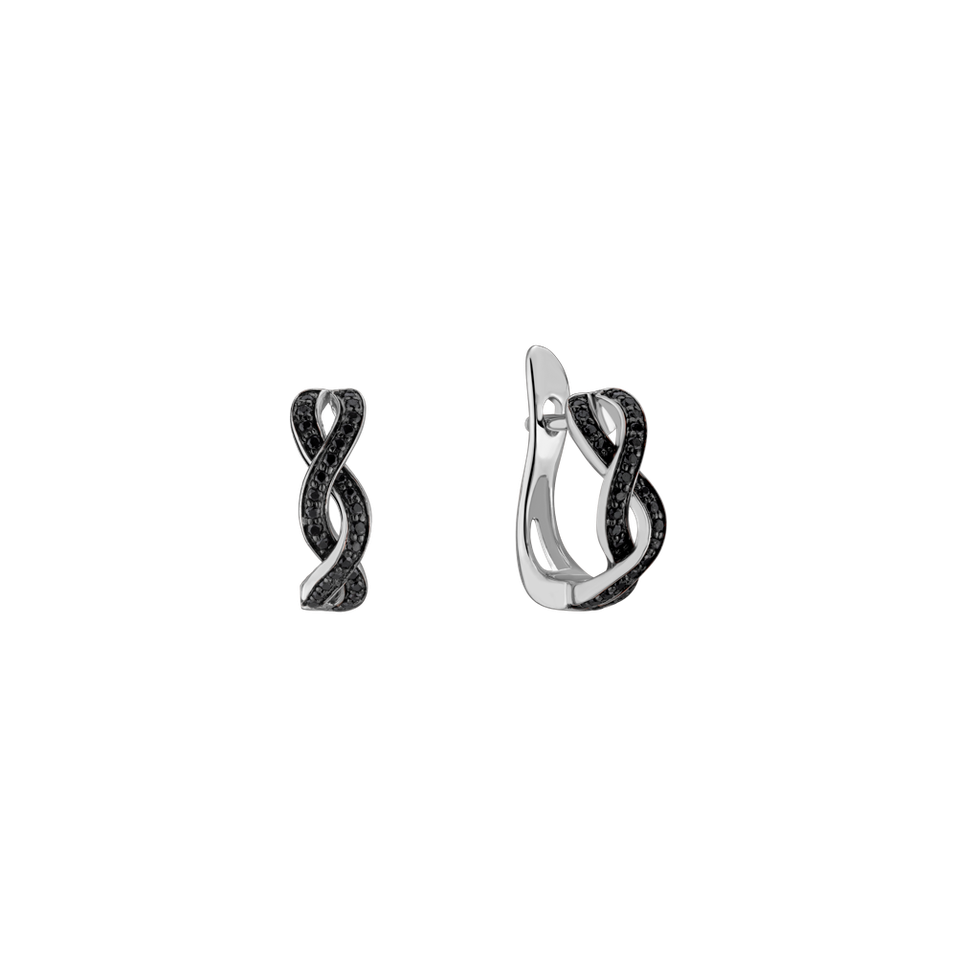 Náušnice s čiernymi diamantmi Dream Symphony